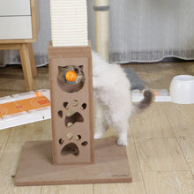 Load image into Gallery viewer, Cat Scratching Post Tower with Cat Ball
