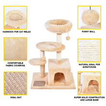 Load image into Gallery viewer, Multi-Level Kitten Cat Tree With Sisal Scratching Posts and Condo
