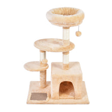 Load image into Gallery viewer, Multi-Level Kitten Cat Tree With Sisal Scratching Posts and Condo
