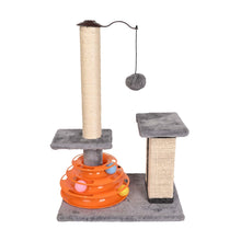 Load image into Gallery viewer, Multifunctional Sisal Scratcher Tree with Cat Tracks Toy Balls
